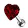 Штанга 1,2 мм "Сердце" из стали для пирсинга хеликса, трагуса PiercedFish JA19179 с фианитом