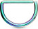 Серьга-полукольцо из стали PiercedFish RX4 (D-образной формы) для пирсинга септума, хряща уха, носа