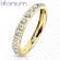Женское кольцо из титана с фианитами Lonti TI-4407 цвет желтого золота
