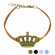 Женский браслет-шнурок текстильный TATIC SL0201 с короной