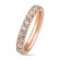 Женское кольцо из титана с фианитами Lonti TI-4406 цвет розового золота