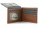 Мужской кожаный бумажник Timberland 6448, коричневое, 2 секции