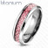 Женское кольцо из титана Spikes R-TI-4370 с розовой карбоновой вставкой