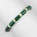 Плетеный браслет в стиле Шамбала Everiot Select LNS-2059 из зеленых керамических бусин