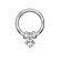 Стальное кольцо PiercedFish RX83 серьга для пирсинга септума, хряща уха, носа, брови, губ со съемной подвеской