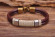 Кожаный браслет мужской Everiot VD-DL-101 с оплеткой шнуром