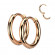 Серьги-кольца TATIC SE3065R стальные с покрытием цвета розового золота