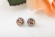 Серьги ROZI RR-05210 гвоздики с цветным камнем, серебристая оправа