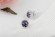 Серьги ROZI RR-05210 гвоздики с цветным камнем, серебристая оправа