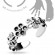 Безразмерное незамкнутое кольцо для пальцев ног/на фалангу TATIC R-A16510 с цветками