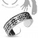 Безразмерное незамкнутое кольцо для пальцев ног/на фалангу TATIC R-A16525 с цветами под античное серебро