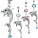 Украшение для пирсинга пупка PiercedFish NSX-7656 в форме дельфина с фианитами