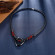 Ожерелье NC-XP-10990 с подвеской в форме сердца из гематита с янтарем