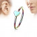 Серьга кольцо для пирсинга носа или уха PiercedFish NOCR-11 в форме сердечка