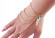 Слейв-браслет с кольцом ALSB-3850 с бирюзовым камнем