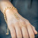 Слейв-браслет с кольцом ALSB-3845 золотого цвета