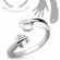 Безразмерное незамкнутое кольцо для пальцев ног/на фалангу TATIC R-A17556 с фианитами-сердцами