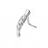 Серьга нострил (гвоздик) для пирсинга крыла носа PiercedFish NOL-25 с фианитами
