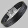 Черный кожаный браслет мужской Everiot BC-MJ-1626 в классическом стиле