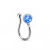 Пирсинг-обманка для крыла носа (клипса) PiercedFish NOCL08-OP05, серьга с искусственным опалом