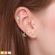 Серьга микроштанга для пирсинга хряща уха в виде луны с фианитами PiercedFish JA18854 из стали