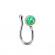 Серьга пирсинг-обманка (клипса) в крыло носа PiercedFish NOCL08-OP21 с искусственным опалом