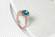 Кольцо ROZI RG-62280 с ярко-голубым кристаллом