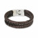 Кожаный браслет мужской TATIC SL0039, коричневый и черный