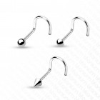 Титановая серьга нострил (улитка) с разными наконечниками PiercedFish T23NO для пирсинга носа Титановая серьга нострил (улитка) с разными наконечниками PiercedFish T23NO для пирсинга носа