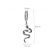 Длинные висячие серьги-кольца с подвесками "Змея" TATIC SE4237 из нержавеющей стали