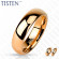 Кольцо Tisten из титан-вольфрама (тистена) R-TS-003 обручальное с IP-покрытием цвета розового золота