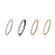 Кольцо кликер из титана с фианитами PiercedFish RHT41 серьга для пирсинга септума, трагуса и хеликса, брови, губ (диаметр от 8 мм до 10 мм), желтое золото