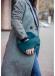 Круглая женская сумка-рюкзак из кожи Everiot Bnote maxi Малахит зеленая