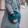 Круглая женская сумка-рюкзак из кожи Everiot Bnote maxi Малахит зеленая