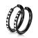 Черные серьги-кольца из стали TATIC SEH03K (разного диаметра)