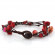 Браслет Indigo ING-1423 из вощеного шнура с красными камнями