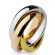 Тройное кольцо в стиле Тринити Spikes --R-M8017 из стали