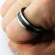 Черное кольцо из карбида вольфрама CARRAJI R-TU-0104 с фианитом