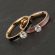 Женское кольцо из стали с фианитом и цветной эмалью TATIC RSS-7179 помолвочное