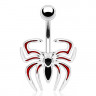 Серьга для пирсинга пупка PiercedFish --NAL11511, в форме паука