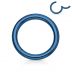 Синее кольцо кликер из стали PiercedFish PC3-B серьга для пирсинга септума, трагуса и хеликса, брови, губ, сосков, пупка (от 6 мм до 12 мм)