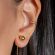 Двойное кольцо кликер из титана с фианитами PiercedFish RHT73, пирсинг-серьга для хряща уха, трагуса и хеликса, брови, губ, носа, пупка