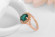 Кольцо ROZI RG-12325D с зеленым фианитом