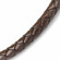 Мужской кожаный браслет плетеный Everiot Select LNS-5020 коричневый (5 мм)