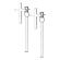 Женские стальные серьги "Кресты" с подвесками-палочками Spikes SE3623