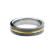 Черное мужское кольцо из карбида вольфрама CARRAJI R-TU-0083 с золотистой полосой